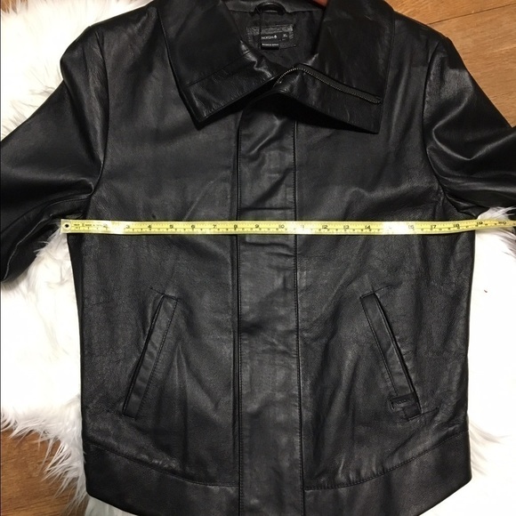 Black Leather Nixon The Ish Jacket - Picture 6 of 8